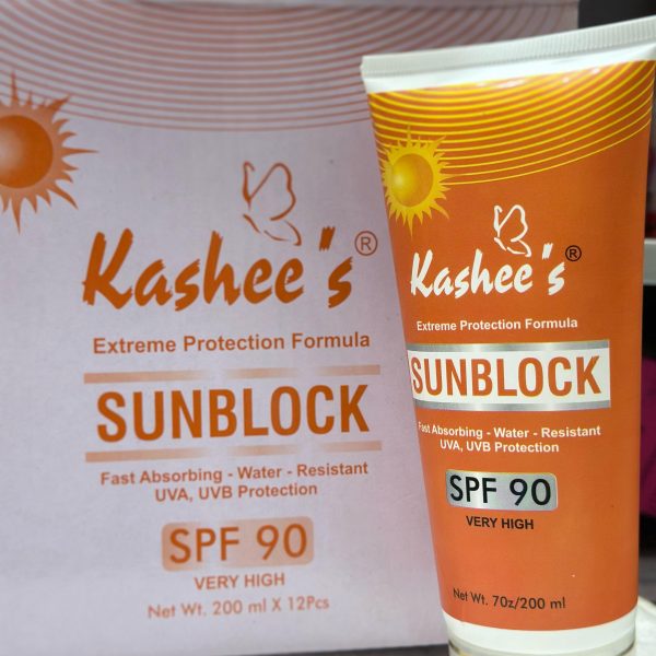 1 Pc Kashee’s Sunblock Spf 90 – Extreme Protection Formula | Fast Absorbing Water Resistant Uva, Uvb Protection 200ml