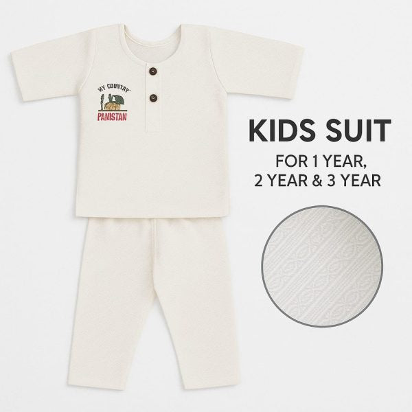14 August Special Kids Suit – Soft Cotton Traditional Wear (1 To 3 Years) – 14 August Dress