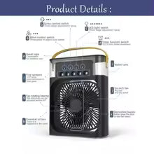 New 3‑in‑1 Mini Air Cooler — Fan · Humidifier · LED Night Light
