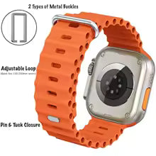 Ocean Silicone Strap for Apple Watch – Ultra & Series 1–10 (All Sizes)