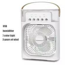 New 3‑in‑1 Mini Air Cooler — Fan · Humidifier · LED Night Light