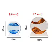 Kinetic Sandscape Art Frame – Liquid Motion Hourglass, Desk Decor
