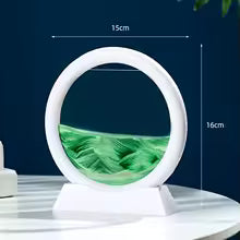 Kinetic Sandscape Art Frame – Liquid Motion Hourglass, Desk Decor