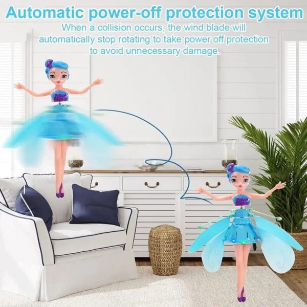 (nw000431) Magical Flying Fairy Doll,hand Sensor Control / Sky Dancers Flying Toy, (random Color)