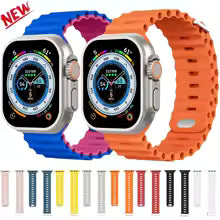 Ocean Silicone Strap for Apple Watch – Ultra & Series 1–10 (All Sizes)