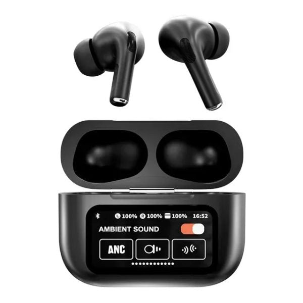 A9 Pro Touch Screen Display Anc Wireless Earbuds Random Color