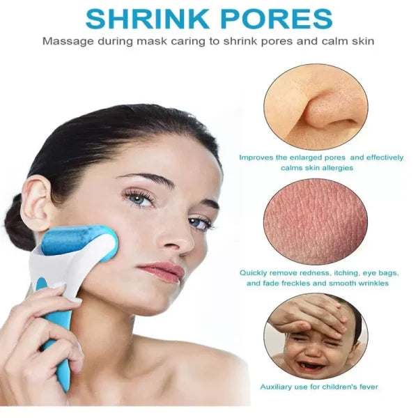 Marzahar Ice Roller For Face & Eye Puffiness Relief, Cold Gel Ice Face Roller Massager – Ice Roller Cool Roller For Face Eye Body Facial Shaping Anti Wrinkle Ice Roller Massager Smooth Skin ( Random Color )