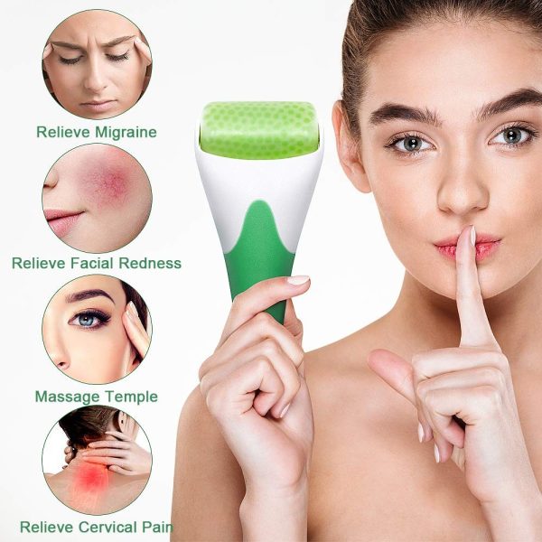 Marzahar Ice Roller For Face & Eye Puffiness Relief, Cold Gel Ice Face Roller Massager – Ice Roller Cool Roller For Face Eye Body Facial Shaping Anti Wrinkle Ice Roller Massager Smooth Skin ( Random Color )
