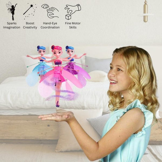 (nw000431) Magical Flying Fairy Doll,hand Sensor Control / Sky Dancers Flying Toy, (random Color)