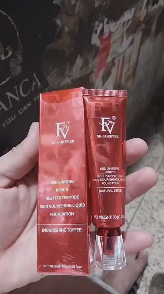 Fv Sk-forever Liquid Foundation – Lightweight Oil-control Formula With Peptides & Bird’s Nest Extract – Nourishing Ivory Shade Base Makeup (30g Tube)